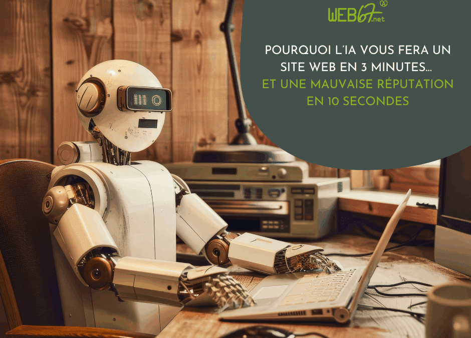 Pourquoi l’IA vous fera un site web en 3 minutes… et une mauvaise réputation en 10 secondes
